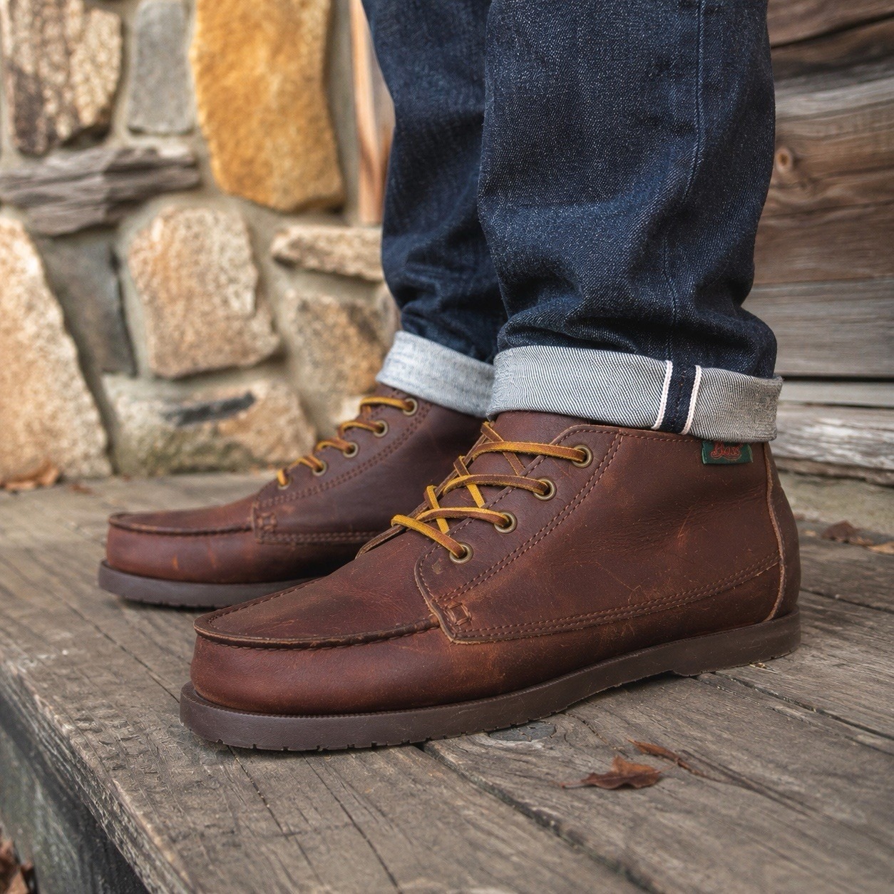 Men's Brown Leather Chukka Boots - Rugged Casual Style